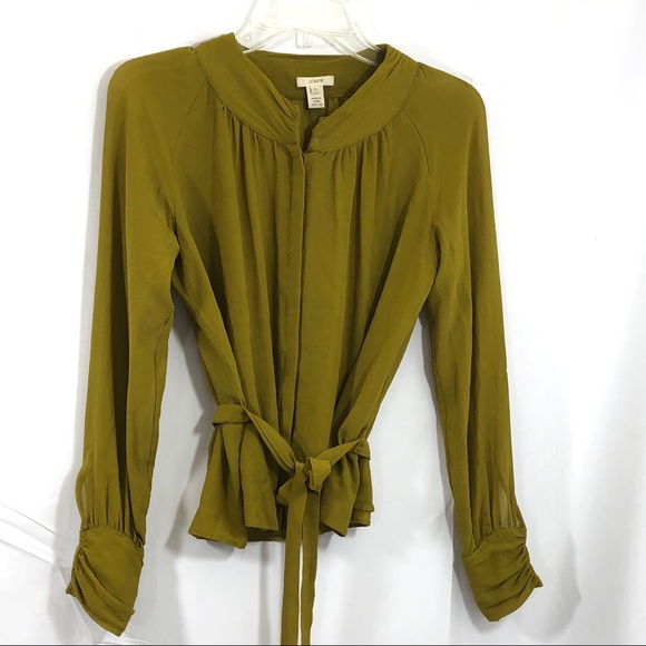 J. Crew Tops - J. Crew Silk Hidden Placket Blouse Size 8 K07